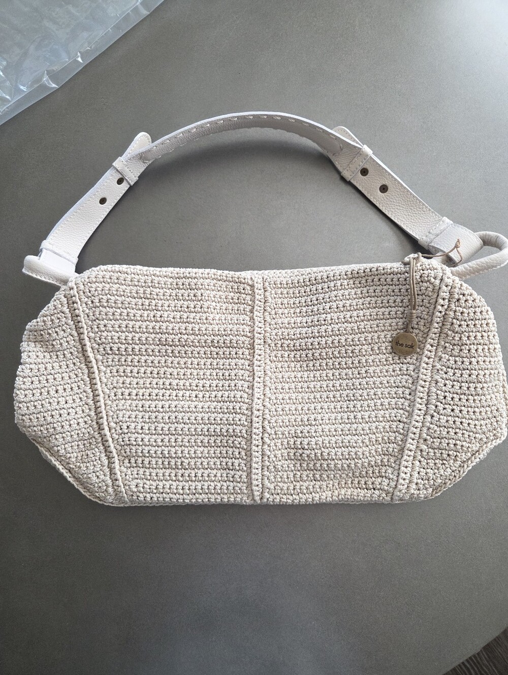 The Sak Los Feliz Slouchy Hobo NWT Hand Crochet Ecru - Picture 2 of 15